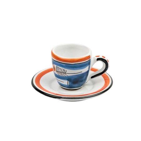 Tazzina da caffè Piattino Itaca ceramiche de simone Mangiallegro TZZ56IT Tazzina da caffè Piattino Itaca ceramiche de simone Mangiallegro TZZ56IT